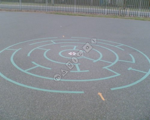 Photo of playground marking/equipment - Maze - Circular | School playground markings / Primary schools / Skill Related