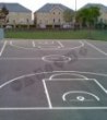 Thumbnail photo of playground marking/equipment - Basketball Key with Backline x 1