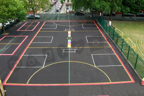 Photo of playground marking/equipment - Multi Court 4 | School playground markings / Secondary schools and Further Education / Sports and Training