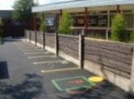 Petrol Pump & Parking Bays playground marking/equipment photo - Nursery and Reception, Markings, Primary, Parking Spaces