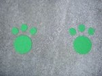Prints - Pair of Bear Paws playground marking/equipment photo - Nursery and Reception, Markings, Primary