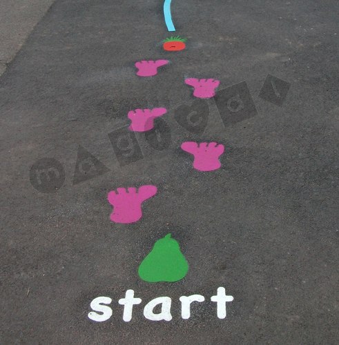 Photo of playground marking/equipment - Prints - Pair of Funny Feet | Nursery and Reception / School playground markings / Primary schools