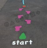 Prints - Pair of Funny Feet playground marking/equipment photo - Nursery and Reception, Markings, Primary