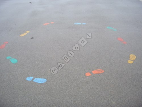 Photo of playground marking/equipment - Prints - Pair of Shoeprints | Nursery and Reception / School playground markings / Primary schools