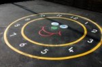 Smiley Clock Face playground marking/equipment photo - Nursery and Reception, Markings, Primary, Number