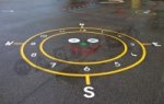 Smiley Compass Clock playground marking/equipment photo - Markings, Primary, Educational, Number