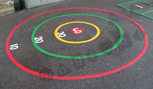 Photo of playground marking/equipment - Target Bullseye | School playground markings / Primary schools / Secondary schools and Further Education / Sports and Training / Skill Related