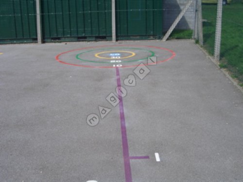 Photo of playground marking/equipment - Target Bullseye With Lines | School playground markings / Primary schools / Secondary schools and Further Education / Skill Related