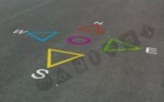 Triangle Compass playground marking/equipment photo - Markings, Primary, Educational