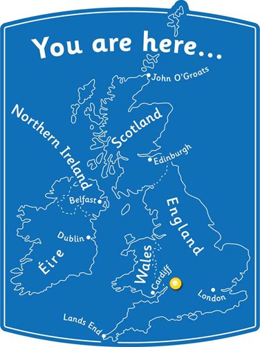 Photo of playground marking/equipment - You Are Here UK Map Wallboard - Personalised 19mm | Primary schools / Wallboards and Banners / Educational